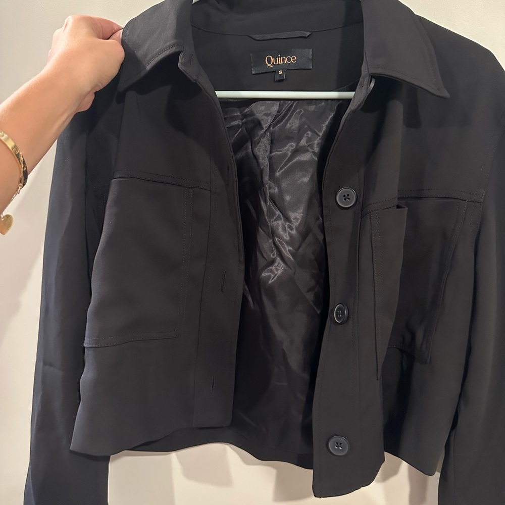 Quince Women's Elegant Black Blazer